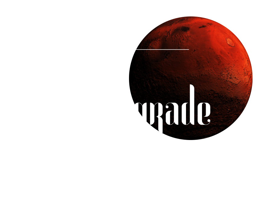 The word Retrograde is overlayed on top of a picture of Mars.